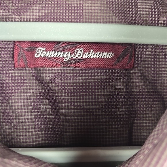 Tommy Bahama Shirt Mens‎ XL Purple Tropical Floral Button Long Sleeve Hawaiian - Picture 4 of 10